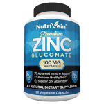 Tsingi gl&uuml;konaat 100 mg Taimetoitlaste kapslid Oluline mineraalilisand 120 tk 120 Capsules