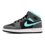 Jordan 1 Mid GS Grey Aqua 554725-063 36.5
