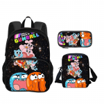 Gumballi h&auml;mmastav maailm &Uuml;mmargune esiosa kott Seljakott Pinalikott &Otilde;lakott 3tk komplekt Multifilmi anime tr&uuml;kitud &Otilde;pilastele poistele ja t&uuml;drukutele