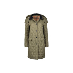 Burberry S&uuml;gis/Talv 23 Naiste n&ouml;&ouml;pidega mantel 'Military Green' 80712351 M roheline
