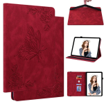 Nahast &uuml;mbris Samsung Galaxy Tab S8+ X800 S7 T970 S10 Lite S11 S9 S8 S7 FE T730 S10 Plus S9 FE + 11 Plus 12.4 Tahvelarvuti katteks (Red,Tab S11 X730 X736B) punane