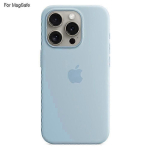 Iphone 15 Pro &uuml;mbris &Uuml;hilduv Magsafe'iga Vedel silikoonist telefoni tagakaas [induktsioon Popover]_vsijd_qlsg beebi sinine v&auml;rv