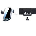 Volkswagen Tiguan 5N 2009~2016 jaoks Autotelefoni hoidik Traadita laadimise kinnitusalus Gravitatsiooniline hoidik S&otilde;iduki telefoni kinnitus Tarvikud Base and Bracket 3 black