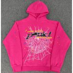 Meeste puuvillane kapuutsiga dressipluus 3D &auml;mblikuv&otilde;rgu tr&uuml;kiga - Streetwear stiilis, tavaline l&otilde;ige, pikkade varrukatega, unisex, trendikas pusa 4XL pink