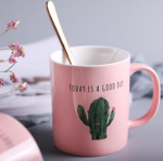 300 ml kruus Keraamiline veetass Creative Plant Cactus Coffee Cup Office Milk Cup