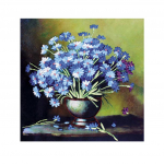 Linttikandi komplekt algajale sinise karikakra mustriga DIY koduseinakaunistuseks as described