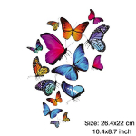 Liblikate aplikatsioonid kleitidele teksadele Kleebised isetegemise r&otilde;ivaste tarvikud pestavad soojus&uuml;lekande plaastrid