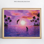 5D teemantmaal T&auml;isekraanil Scenic Sea Diamond Tikand T&auml;is&uuml;mmargune ristpiste 20X30CM