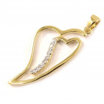 Les Tr&eacute;sors De Lily [C5491] - Pendentif Plaqu&eacute; Or 'Histoire d'Amour' valge