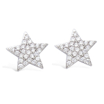 Les Tr&eacute;sors De Lily [N6903] &ndash; valged 'Stars' h&otilde;bek&otilde;rvar&otilde;ngad (roodiumiga kaetud) &ndash; 10 mm h&otilde;be