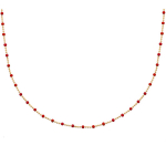 Les Tr&eacute;sors De Lily [Q3592] - kullatud kaelakee  Boho  punane kuld (helmed) - 45 cm - 2 mm punane