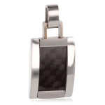 Les Tr&eacute;sors De Lily [Q7025] - Pendentif Homme 'Peaceful' Acier carbone - 22x16 mm must