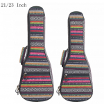 21/23 tolline ukulele kott rahvastiilis kootud seljakoti &uuml;mbris puuvillane polsterdus reguleeritav &otilde;larihm 23 inch