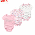 Vasts&uuml;ndinud beebi poiste t&uuml;drukute riided Kiddiezoom puuvillased O-kaelusega l&uuml;hikeste varrukatega beebip&uuml;ksid 3M