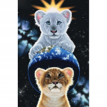 Kodukaunistus DIY 5D teemanttikandid  V&auml;ike tiiger maa  ristpistes komplekt hobik&auml;sit&ouml;&ouml; 20X30CM