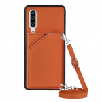 Crossbody nahast rihmaga rahakoti&uuml;mbrised krediitkaardihoidja pesa &otilde;lakott K&auml;ekott Randmepaela &uuml;mbrise kate iPhone'i Samsung Huawei OPPO jaoks Redmi Note 9 pruun