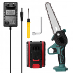 21 V kaasaskantav mini elektriline oksasaag Laetav v&auml;ike puul&otilde;hkumismootorsaag &uuml;he k&auml;ega EU Plug mitmev&auml;rviline