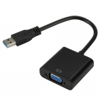 USB3.0-VGA-adapter USB-VGA-v&auml;lise videokaardi VGA-muundur lauaarvuti s&uuml;learvuti jaoks monitori jaoks must
