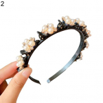 Chic Faux Pearl peene t&ouml;&ouml;tlusega vastupidav, libisemiskindel v&auml;ikeste klambritega peapael koolipeapaelale 2