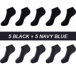 10 paari meeste bambusest kiust sokid hingavad pikad kompressioonisokid &auml;ri vabaaja meestele k&otilde;rge kvaliteediga suur suurus EU38-48 EUR44-48 tumesinine v&auml;rv/must