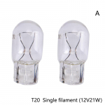 2tk T20 7443 7440 signaaltuli halogeenpirn l&auml;bipaistvast klaasist p&auml;evas&otilde;idutuled 12V21W