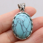 Looduslikust kivist ripats ovaalne roosa kvarts amet&uuml;st opaal malahhiit lapis lazuli ahhaat roheline aventuriini v&otilde;lusid ehete valmistamiseks DIY kaelakee tarvikud 20x30mm