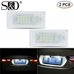 2tk Car Canbus LED numbrim&auml;rgi lambipirn BMW E46 2D M3 1998-2003 OBC veavaba 18SMD Auto Lamp 6500K Xenon White jaoks