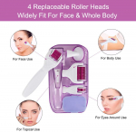 Derma Stamp Mesotherapie Microniddle Roller 6 IN 1 n&auml;o ja keha habeme jaoks Derma Roller Titanium juuste kasvu jaoks Mesoroller dermaroller