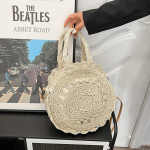 Yogodlns Summer Hollow Straw &uuml;mmargune &otilde;lakott naistele K&auml;sitsi valmistatud kootud Crossbody kott 33x12x33cm beež