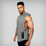 Muscleguys Muscle guys Br&auml;ndi Meeste Fitness Varrukateta kapuutsiga s&auml;rk Kulturismi j&otilde;usaali Tankid, Varrukateta s&auml;rk meeste jaoks. L
