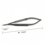 Mikroskoopilised k&auml;&auml;rid tangsond mikrokonksuga pintsetid 12 cm roostevabast terasest sondid Spekulaarid pintsetid Round handle straight tip
