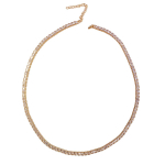 Les Tr&eacute;sors De Lily [R8490] &ndash; disainerkaelakee 'Sissi' valgest kullast (kristallj&otilde;gi) - 4 mm valge