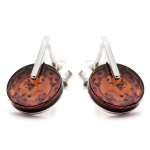 Les Tr&eacute;sors De Lily [R5530] &ndash; k&auml;sitsi valmistatud h&otilde;bedast k&otilde;rvar&otilde;ngad 'Inspiration', h&otilde;beroheline (roodiumiga kaetud) - 15x10 mm pruun