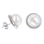 Les Tr&eacute;sors De Lily [R7191] &ndash; h&otilde;bek&otilde;rvar&otilde;ngad 'Perla' h&otilde;bedast elevandiluust (roodiumiga kaetud) - 13 mm valge