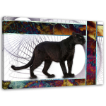 L&otilde;uenditr&uuml;kk Panther Animals 60x40 mitmev&auml;rviline