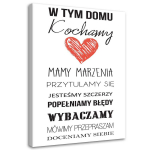 L&otilde;uenditr&uuml;kis kiri In This House Heart 40x60 valge/must