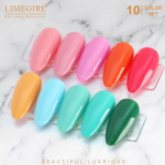 Limegirl 10tk/komplekt Geel-k&uuml;&uuml;nelakk Populaarsed v&auml;rvid Poolp&uuml;siv Leotus UV LED K&uuml;&uuml;nekunstnik Geelid K&uuml;&uuml;nelakk