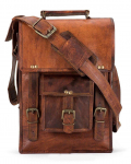 Kott Nahast S&uuml;learvuti Vintaažiline Messenger Meeste Portfell Satchel &Otilde;la Pruun Kits 9x11x4