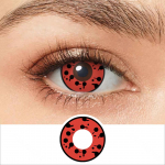 Pseyeche Demon Slayer Cospaly kontaktl&auml;&auml;tsed Punased Valged BioHazard Kontaktid Red Daisy Halloweeni kontaktl&auml;&auml;tsed Kompass Kontaktid 14.0mm