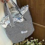 Korea versioon Ins Pitsist kevad-suvine v&auml;ike kaasaskantav l&otilde;uendikott Suure mahutavusega ruuduline kaasaskantav kosmeetikatoodete hoiukott pesemiseks One Size