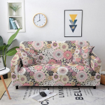 Elastne diivanikate elutoa jaoks p&auml;evalilleprinteriga istme lillega tr&uuml;kitud diivanikate Sektsioondiivanikaitse Kodukaunistus 1 seat 90-140cm