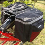 Veekindel jalgratta tagumise istme riiuli k&uuml;lgpaketid Topeltpangakott Bicycle bag punane