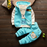 Lapsed Laste riided Poisid T&uuml;drukud Baby Winter Plus Velvet Paks Cartoon Bear 3tk Spordi&uuml;likonna komplektid Spordidressid 110