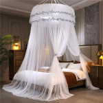 Uus Dome Ceiling Mosquito Net Fresh Encryption Net L&otilde;ng Princess Wind Free Installation P&otilde;randale lae s&auml;&auml;sev&otilde;rk k&otilde;rge kvaliteediga 1.5m (5 feet) bed