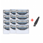 12 tk. Meeste ohutud habemenuga terad, 3 kihti raseerimishooldus Klassikaline roostevabast terasest sile raseerimine k&auml;sitsi raseerimispea asenduspea