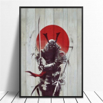 Jaapani m&otilde;&otilde;gat&ouml;&ouml; Samurai s&otilde;dalase kunst Geisha naise plakatid ja v&auml;ljatr&uuml;kid Seinal&otilde;uendimaalide tr&uuml;kk elutoa kodukaunistuseks Ilma raamita 21*30cm