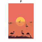 Abstract Beach Mees T&uuml;druk Surf Flamingo Seinakunst L&otilde;uendimaal P&otilde;hjamaade plakatid ja Prindid Seinapildid elutoa sisekujunduseks Ilma raamita 21*30cm