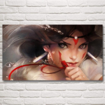 L&otilde;uend Hayao Miyazaki Anime Printsess Mononoke Metsakunst Siidist plakatid ja prindid Kodukaunistused Seinapildid elamiseks Ilma raamita 20*40cm