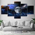 5 t&uuml;kki Maastikul&otilde;uend Maalimine Kosmoseuniversum Kuu t&auml;hed Plakatid ja v&auml;ljatr&uuml;kid Seinakunstipildid elutoa sisekujunduseks Ilma raamita 40x60cm*2 40x80cm*2 40x100cm*1