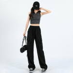 Naiste roosad kaubap&uuml;ksid Solid American Vintage vabaaja kottis High Street Streetwear must sirge toru Naiste laia s&auml;&auml;rega spordip&uuml;ksid S roosa